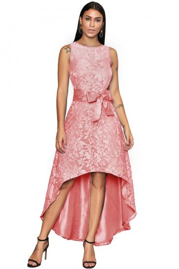 Eleganta mini kleita ar skaistām mežģīnēm ''Suzan'', rozā