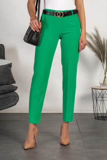 Elegantas garās bikses ar taisnu piegriezumu ''Tordina'', zaļas