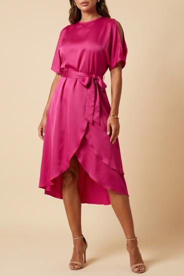 Eleganta midi kleita ''Thiena'', fuksija