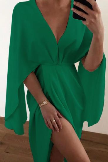 Eleganta minikleita ar šķēlumu ''Coccolia'', zaļa