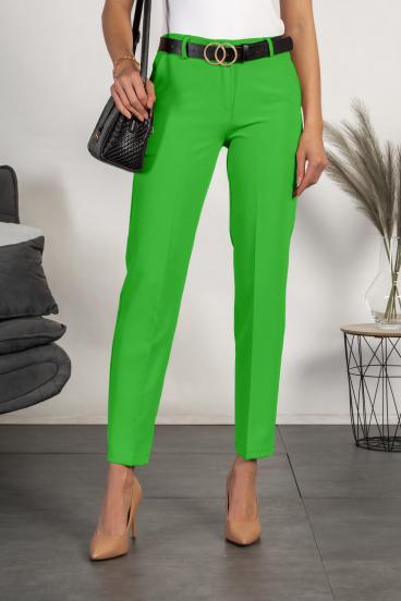 Elegantas garās bikses ar taisnu piegriezumu ''Tordina'', gaiši zaļas