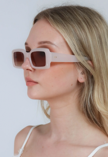 Modes saulesbrilles ar taisnstūra rāmi, ART2168, bēša