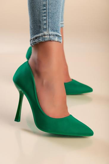 Augstpapēžu kurpes, zaļas