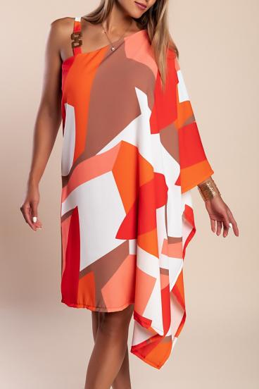 Eleganta mini kleita ar apdruku, sarkana