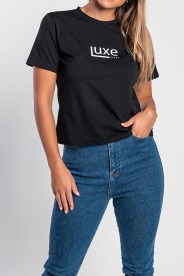 "Luxe-jeans" 40K kokvilnas T-krekls ar logotipu