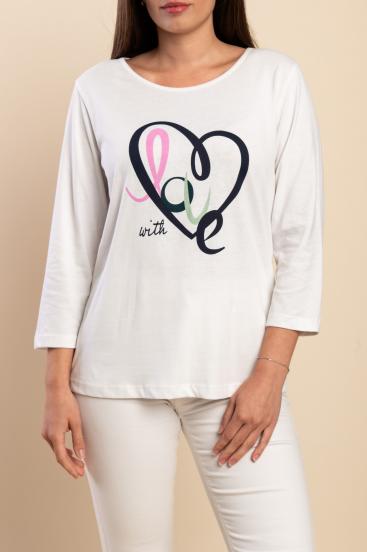 Lielā izmēra tops, balts