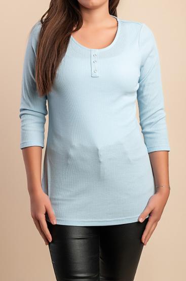3/4 Piedurkņu tops, gaiši zils
