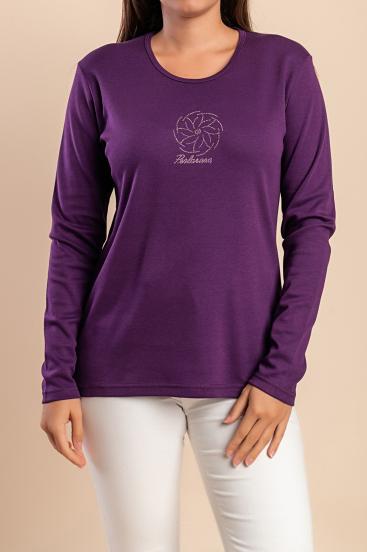 Kokvilnas garroku tops, violets