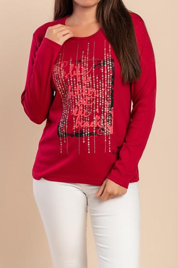 Kokvilnas garroku tops, bordo