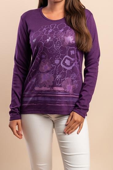 Kokvilnas garroku tops, violets