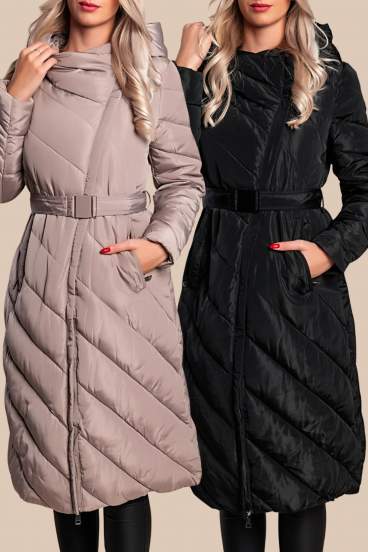 Komplekts no 2 gariem dūraiņmēteļiem, melns/fango
